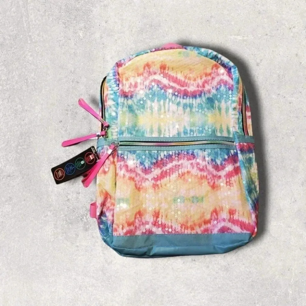 NWT Wonder Nation Girl Tie Dye Sequin Backpack